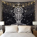 White Black Sun Moon Mandala Tapestry Wall Hanging Celestial Wall Tapestry Hippie Wall Carpets Dorm Decor Psychedelic Tapestry AExp