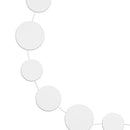 White Circle Sewn Paper Garland White (Pack of 1)-Wedding Reception Decorations-JadeMoghul Inc.
