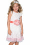 White Lace Fit & Flare Party Dress - Girls-Not Printed-2-White-JadeMoghul Inc.
