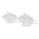 White Leaf Die Cut Folding Place Card (Pack of 12)-Wedding General-JadeMoghul Inc.