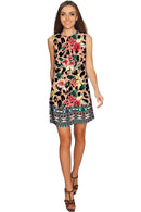 Wild & Free Adele Leopard Print Mini Shift Dress - Women-Wild & Free-XS-Beige/Brown-JadeMoghul Inc.