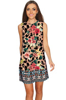 Wild & Free Adele Leopard Print Mini Shift Dress - Women-Wild & Free-XS-Beige/Brown-JadeMoghul Inc.
