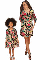 Wild & Free Gloria Empire Waist Mother and Daughter Dresses-Wild & Free-18M/2-Beige/Brown-JadeMoghul Inc.