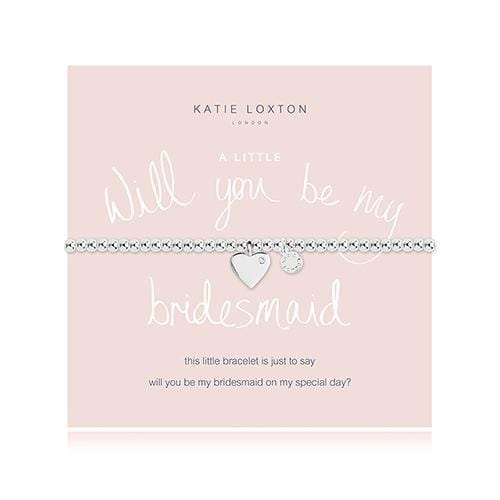 Will You Be My Bridesmaid Silver Bracelet with Heart Charm (Pack of 1)-Personalized Gifts for Women-JadeMoghul Inc.