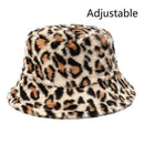 Winter Cow Leopard Print Faux Fur Plush Bucket Hats For Women Outdoor Warm Hat Soft Velvet Fisherman Cap Lady Fashion Panama JadeMoghul Inc.