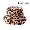 Winter Cow Leopard Print Faux Fur Plush Bucket Hats For Women Outdoor Warm Hat Soft Velvet Fisherman Cap Lady Fashion Panama JadeMoghul Inc.