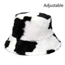 Winter Cow Leopard Print Faux Fur Plush Bucket Hats For Women Outdoor Warm Hat Soft Velvet Fisherman Cap Lady Fashion Panama JadeMoghul Inc.