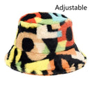 Winter Cow Leopard Print Faux Fur Plush Bucket Hats For Women Outdoor Warm Hat Soft Velvet Fisherman Cap Lady Fashion Panama JadeMoghul Inc.
