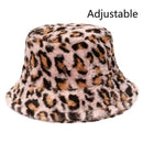 Winter Cow Leopard Print Faux Fur Plush Bucket Hats For Women Outdoor Warm Hat Soft Velvet Fisherman Cap Lady Fashion Panama JadeMoghul Inc.