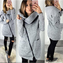 Winter Fleece Oversized Hoodie Jacket Coat-Gray-S-JadeMoghul Inc.