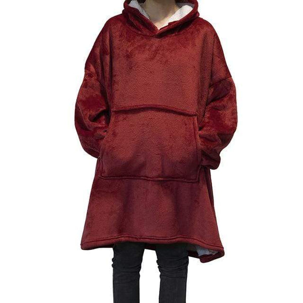 Winter Oversized Hoodies Women Fleece Warm TV Blanket with Sleeves Pocket Flannel Plush Thick Sherpa Giant Hoody Long Sweatshirt AExp