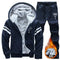 Winter Tracksuits For Men - Thick Fleece Hoodie & Pants Suit-EM074 Dark Blue-S-JadeMoghul Inc.