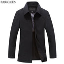 Winter Trench Coat - Men Casual Slim Fit Jacket-Black-S-JadeMoghul Inc.