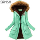 Winter Warm fur Lined Jacket-Army Green-XXL-JadeMoghul Inc.