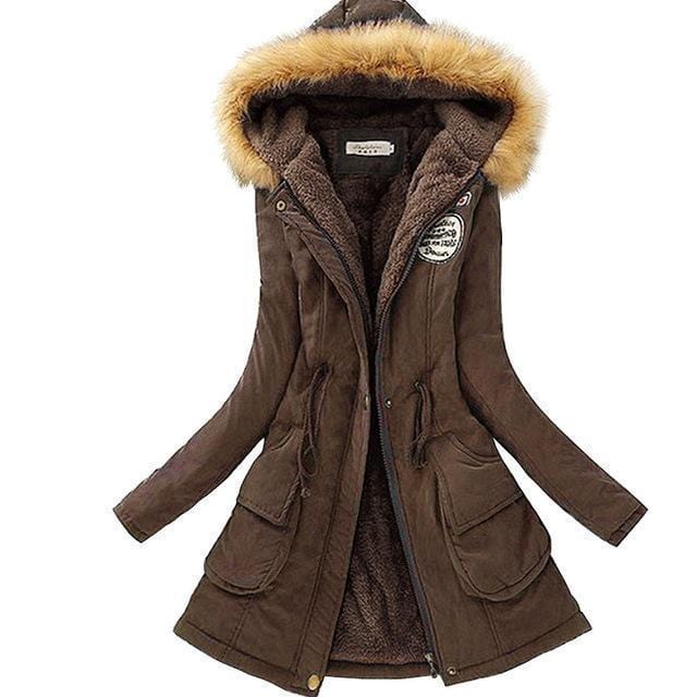 Winter Warm fur Lined Jacket-Dark Brown-XXL-JadeMoghul Inc.