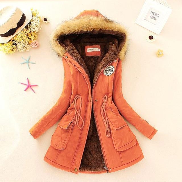 Winter Warm fur Lined Jacket-Orange-XXL-JadeMoghul Inc.