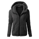 Winter Women Long Sleeve Thick Fleece Hoodie-black-S-JadeMoghul Inc.