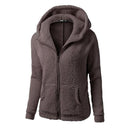 Winter Women Long Sleeve Thick Fleece Hoodie-coffee-S-JadeMoghul Inc.