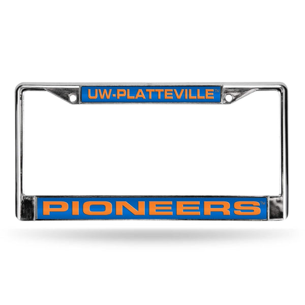 NCAA Wisconsin Platteville FCL License Plate Frame (Chrome Laser)