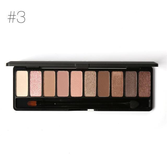 Women 10 Color All Inclusive Eye Shadow Palette With Professional Brush-3-JadeMoghul Inc.
