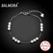 Women 100% Pure 925 Sterling Silver Bracelet With Simulated Pearls--JadeMoghul Inc.