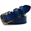 Women 100% Real Cowhide Leather Belt-Blue-110cm-JadeMoghul Inc.