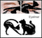 Women 2 pcs Cat Shaped Eyeliner Stencil Template--JadeMoghul Inc.