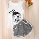 Women 2 Piece Cotton Printed Shirt And Shorts Sleep Set-AX-One Size-JadeMoghul Inc.