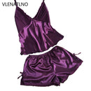 Women 2 Piece Silk Camisole And Shorts Sleep Set-As the photo show 6-M-JadeMoghul Inc.