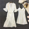 Women 2 Piece Silk Night Gown And Robe Set With Lace Trimming AExp