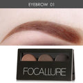 Women 3 Colors Waterproof and Smudge Proof Eye brow Enhancer Palette-1-JadeMoghul Inc.