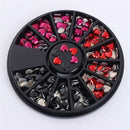 Women 3D Nail Art Nail Art Crystal Rhinestones And Bead Wheel Box AExp