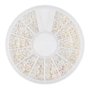 Women 3D Nail Art Nail Art Crystal Rhinestones And Bead Wheel Box AExp