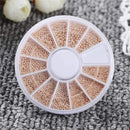 Women 3D Nail Art Nail Art Crystal Rhinestones And Bead Wheel Box