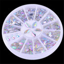 Women 3D Nail Art Nail Art Crystal Rhinestones And Bead Wheel Box AExp