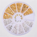 Women 3D Nail Art Nail Art Crystal Rhinestones And Bead Wheel Box AExp