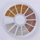 Women 3D Nail Art Nail Art Crystal Rhinestones And Bead Wheel Box AExp