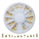 Women 3D Nail Art Nail Art Crystal Rhinestones And Bead Wheel Box AExp