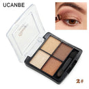 Women 4 Colors Glitter Eye shadow Palette With Applicator-1-JadeMoghul Inc.