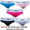 Women 5 pcs Comfortable Casual Mid Rise Broad Band Cotton Briefs-Cotton Briefs 4 Mix-S-JadeMoghul Inc.