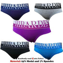 Women 5 pcs Comfortable Casual Mid Rise Broad Band Cotton Briefs-Modal Briefs 4 Mix-L-JadeMoghul Inc.