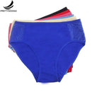 Women 6 pcs Comfortable Casual High Rise Nylon Lace Panties-Multi-XXL-JadeMoghul Inc.