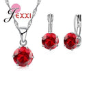 Women 925 Sterling Silver Earring And Pendant Necklace Set-S48102-JadeMoghul Inc.