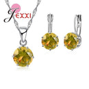 Women 925 Sterling Silver Earring And Pendant Necklace Set-S48107-JadeMoghul Inc.