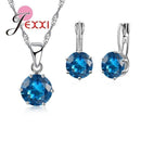 Women 925 Sterling Silver Earring And Pendant Necklace Set-S48116-JadeMoghul Inc.