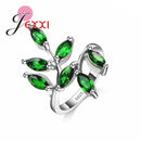 Women 925 Sterling Silver Green Peridot Leaf Design-6-JadeMoghul Inc.