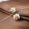 Women 925 Sterling Silver Thread Through Earrings With Flower Design--JadeMoghul Inc.