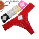Women all Lace Comfortable Thong Panties In Extended Sizes-1704 red-XL-JadeMoghul Inc.