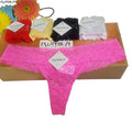 Women all Lace Comfortable Thong Panties In Extended Sizes-1704 rose red-XL-JadeMoghul Inc.