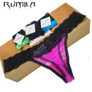 Women all Lace Comfortable Thong Panties In Extended Sizes-ah12 rose red-XL-JadeMoghul Inc.